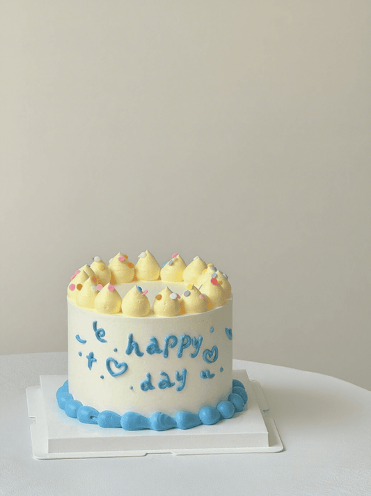 Milky Puff Cake – Dopamine Cream Cake with Pastel Colors