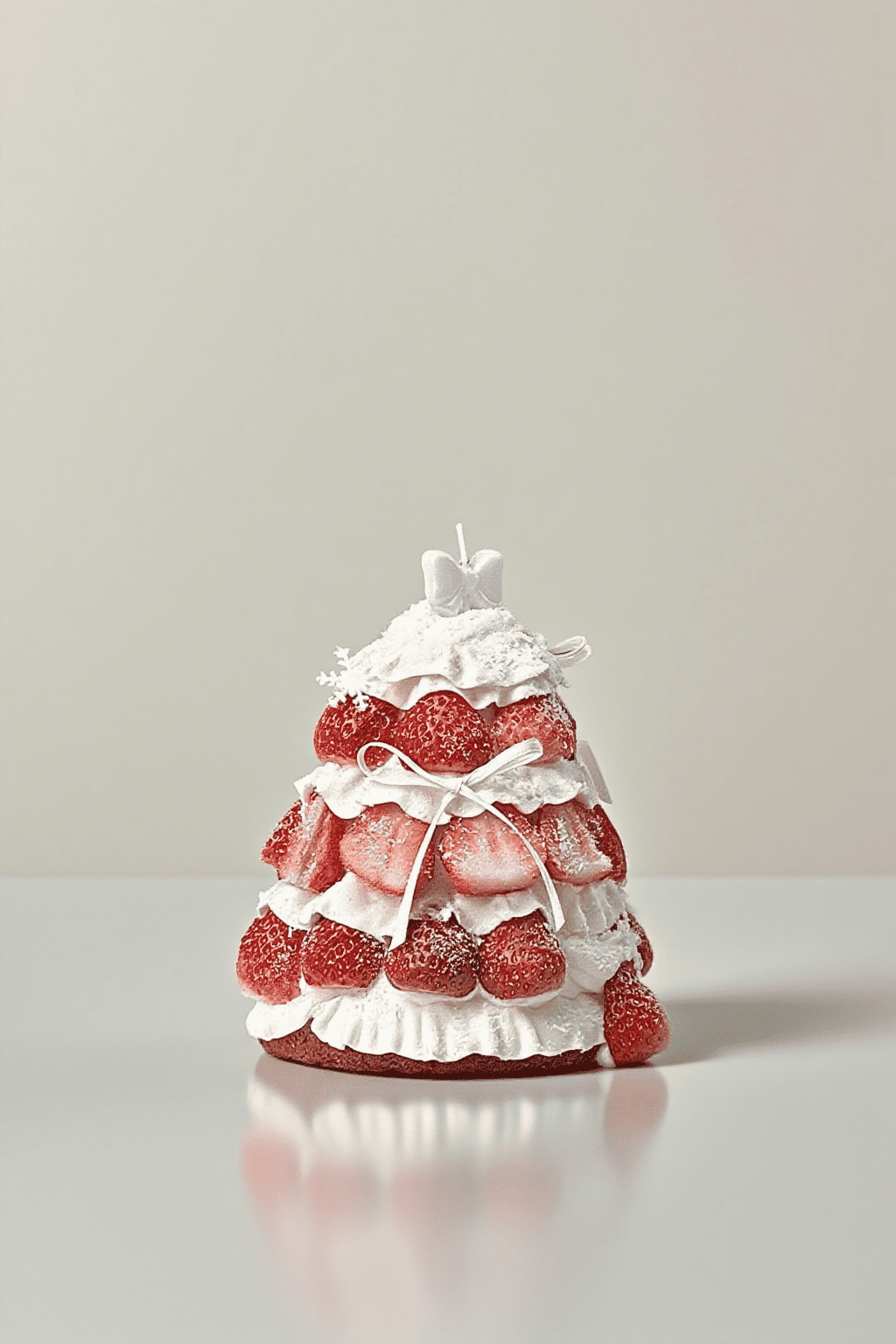 Strawberry Christmas Tree Cake