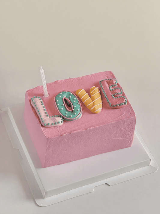 Square LOVE Cake