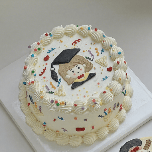 Cartoon Graduation Cake | Boy and Girl Design