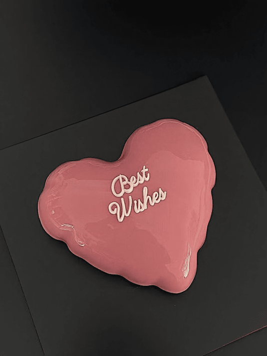 Pink Heart Mousse Cake