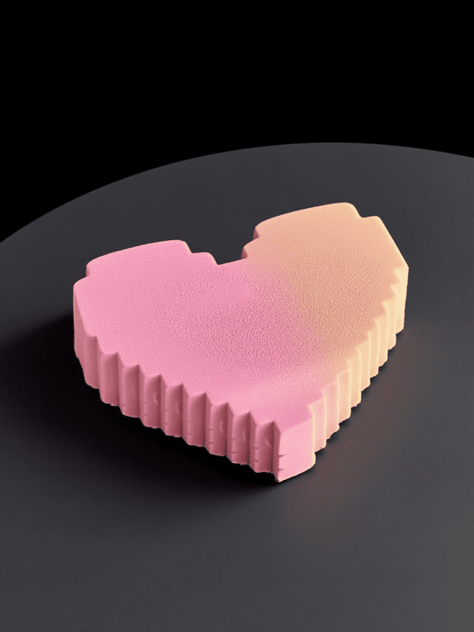 Pixel Heart Gradient Mousse Cake