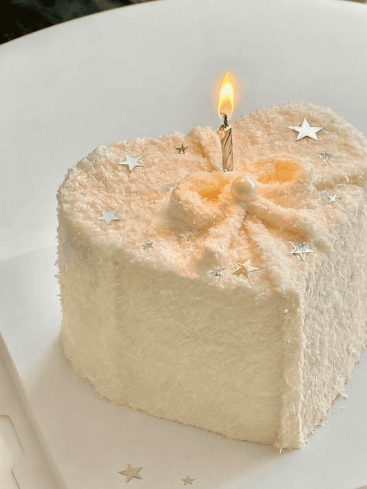 Starlit Coconut Heart Cake