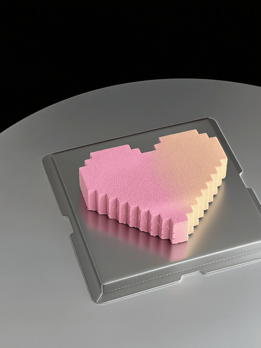 Pixel Heart Gradient Mousse Cake