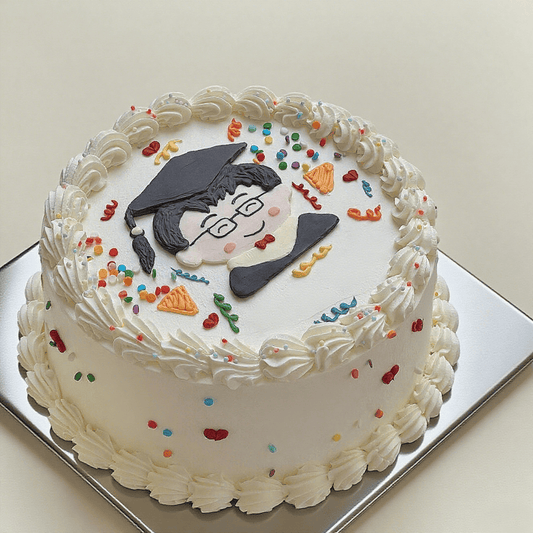 Cartoon Graduation Cake | Boy and Girl Design