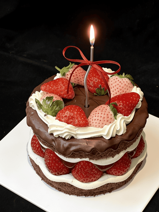 Chocolate Strawberry Wreath Cake