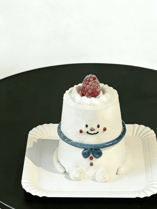 Snowman Raspberry Cake