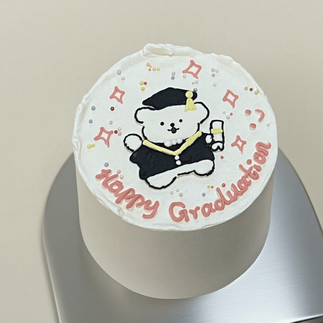 Cute Puppy Graduation Cake