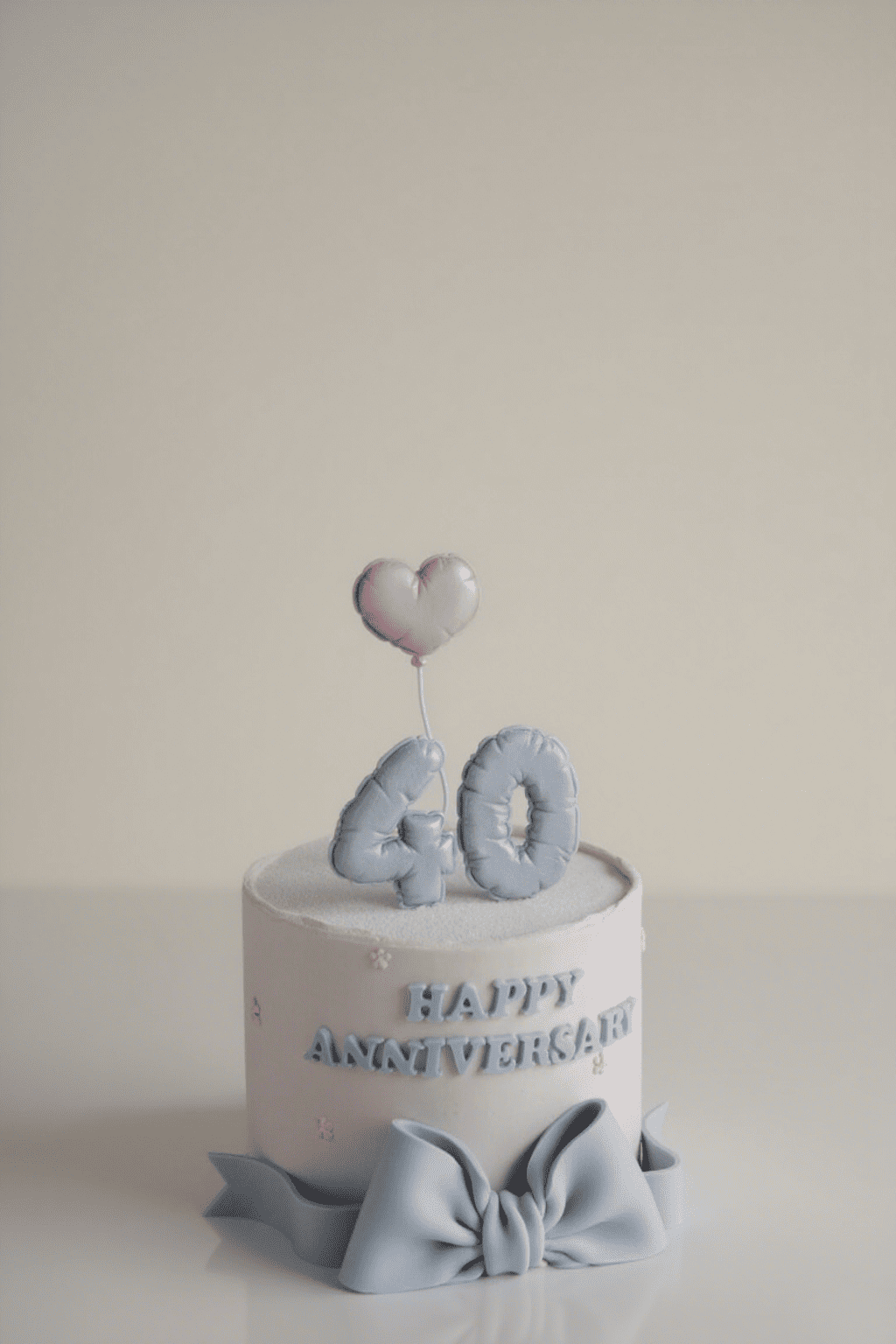 Heart Balloon Anniversary Cake | Custom Numbers