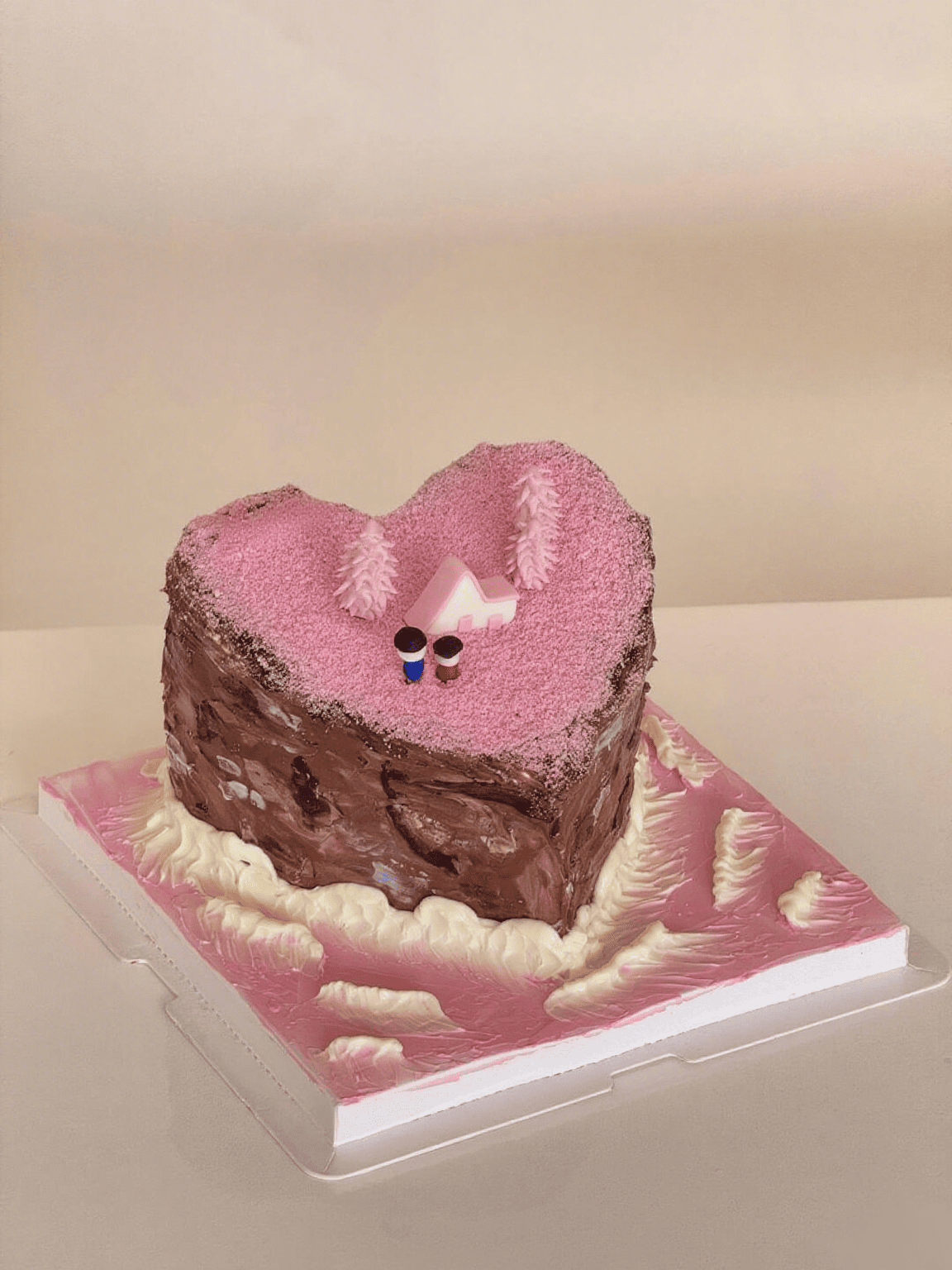 Romantic Island Heart Cake