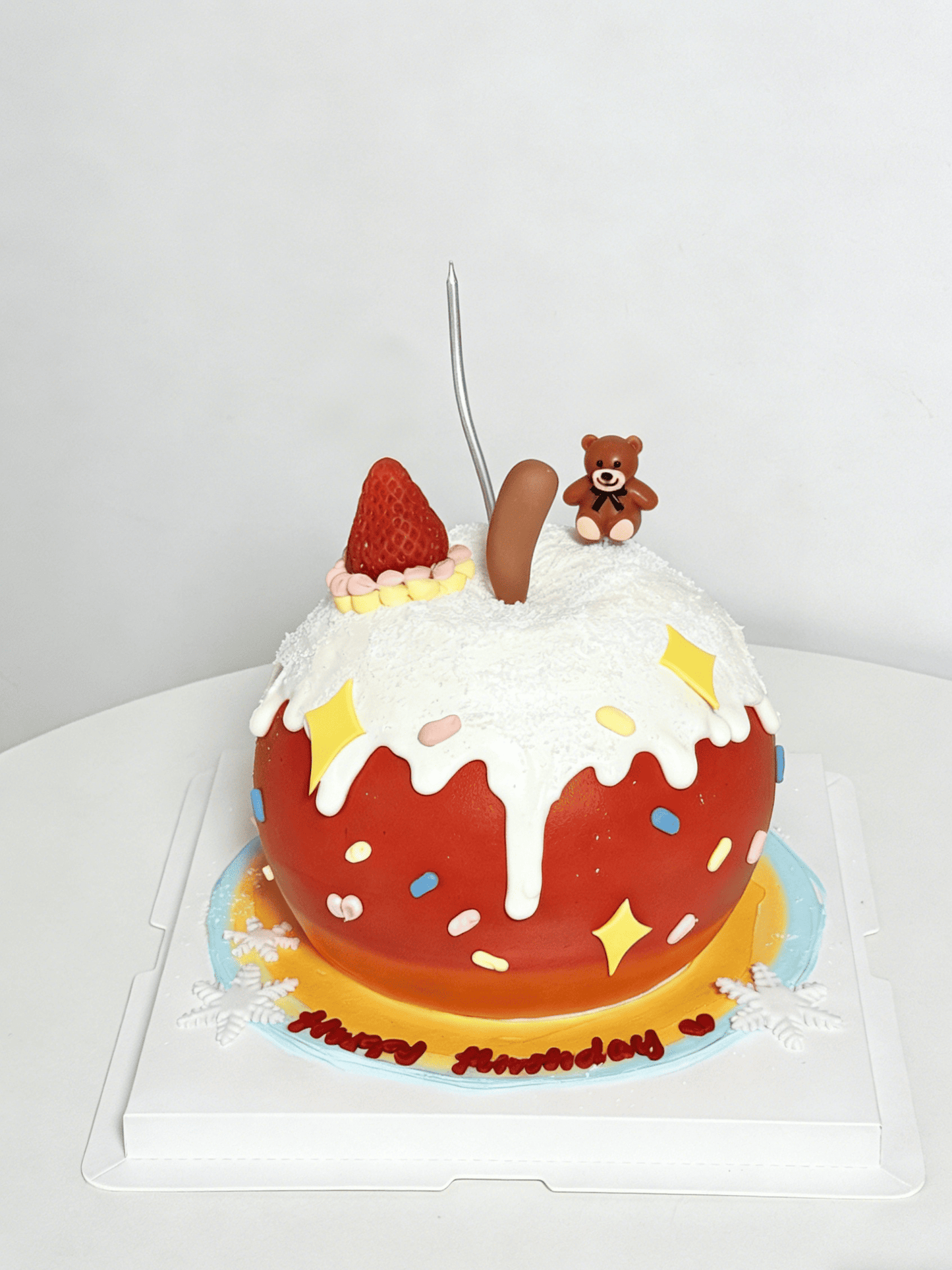 Christmas Colorful Apple Cake