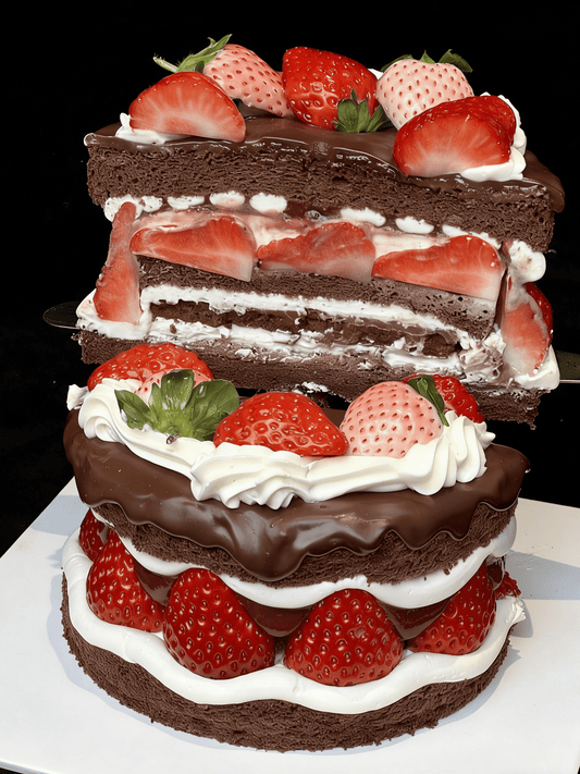 Chocolate Strawberry Wreath Cake