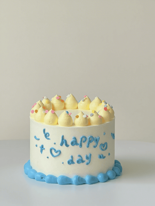 Milky Puff Cake – Dopamine Cream Cake with Pastel Colors
