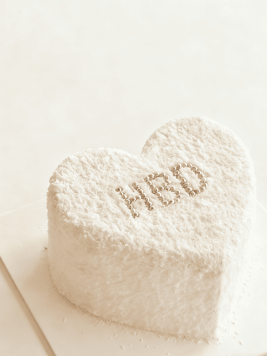HBD Coconut Heart Cake