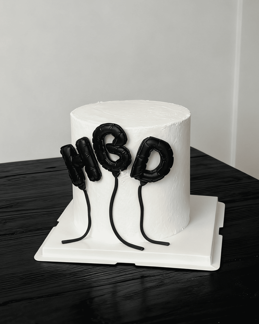 HBD Balloon Minimalist Cake