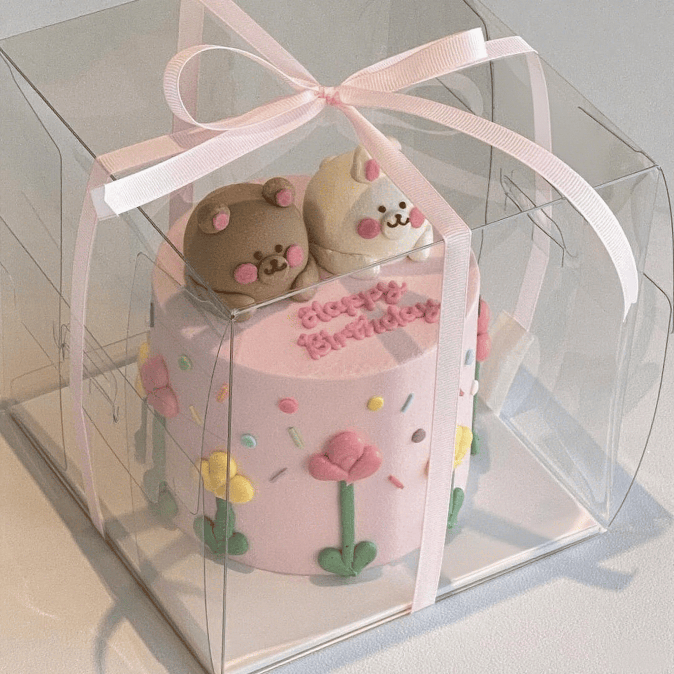 Bunny Bear Couple Cake