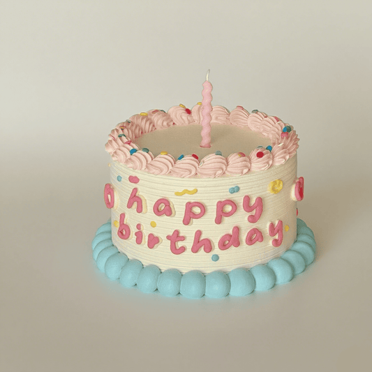 Happy Pastel Birthday Cake