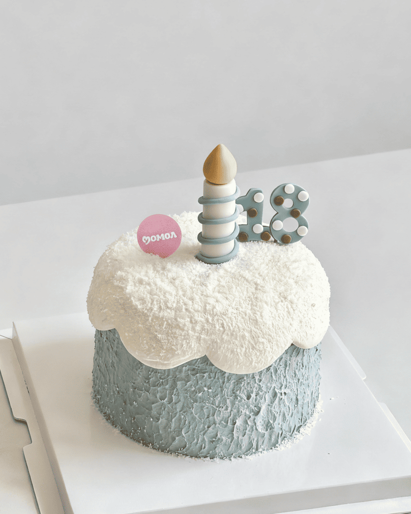 Winter Blue Coconut Cake
