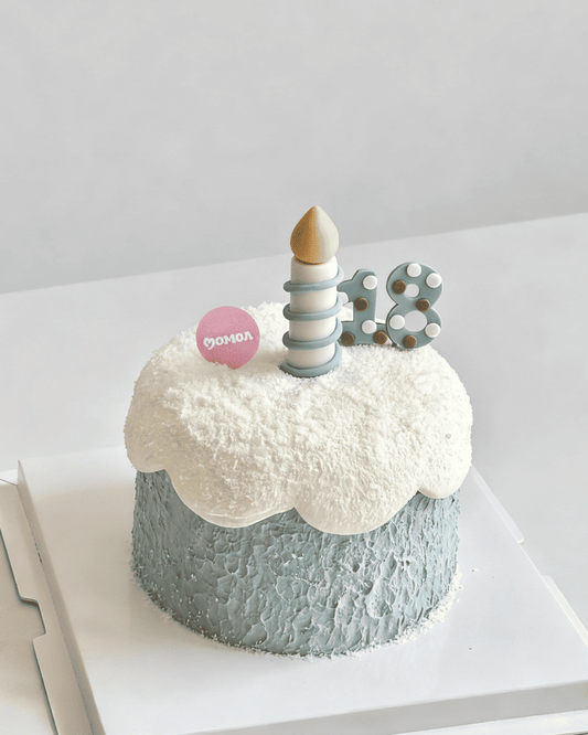 Winter Blue Coconut Cake