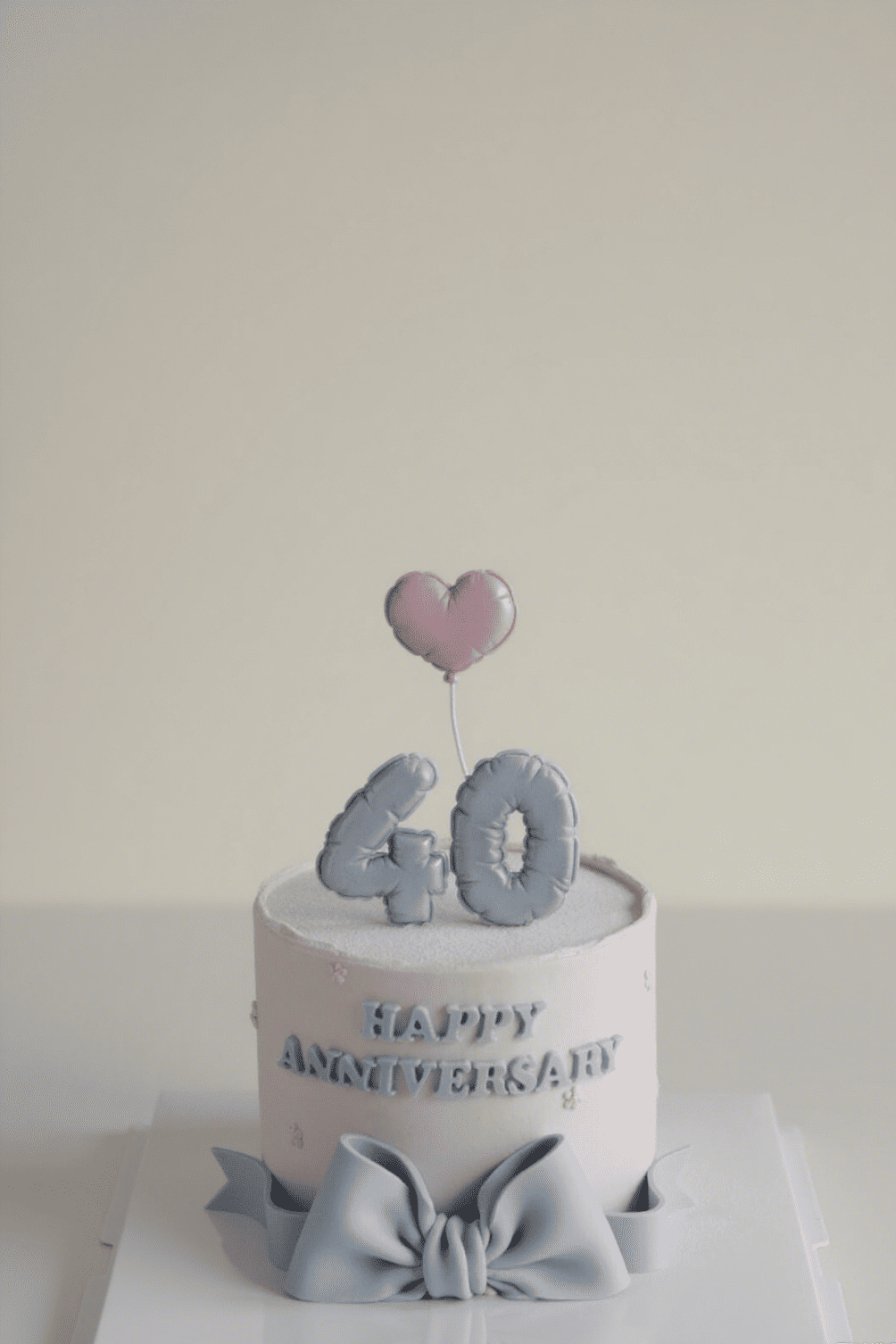 Heart Balloon Anniversary Cake | Custom Numbers