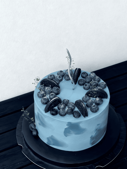 Blueberry Oreo Blue Cake