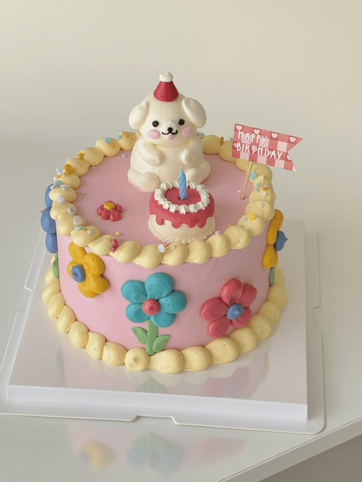 Puppy Party Cake- Cute Dopamine Cake